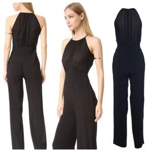 L'AGENCE Regina Silk Jumpsuit In BLACK - Sz 4